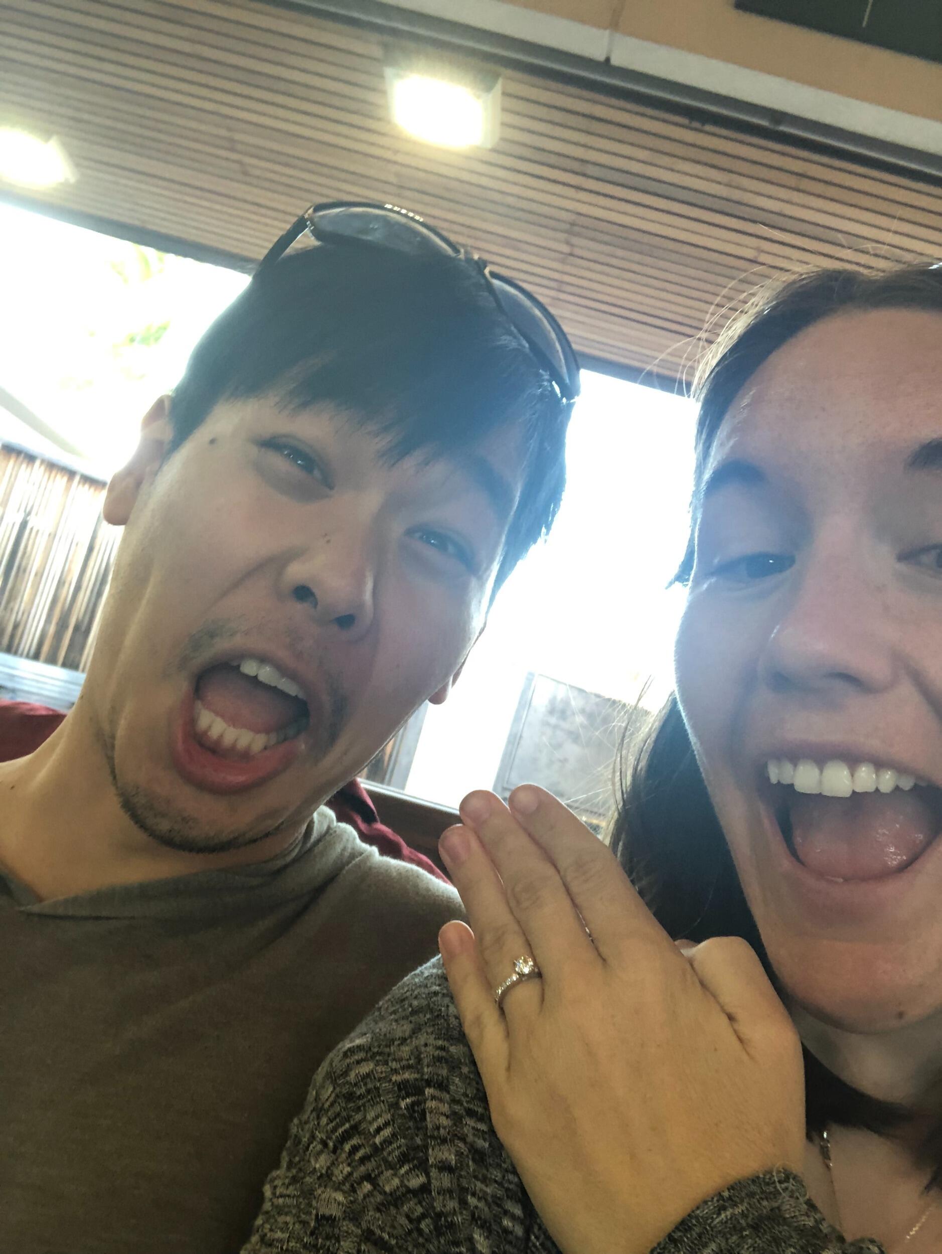 The day after we were engaged! 