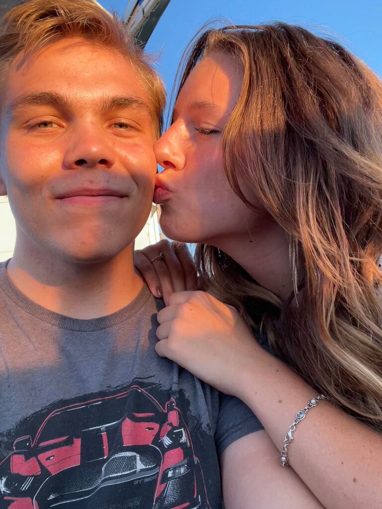 On the Ferris wheel at a county fair in Virginia 