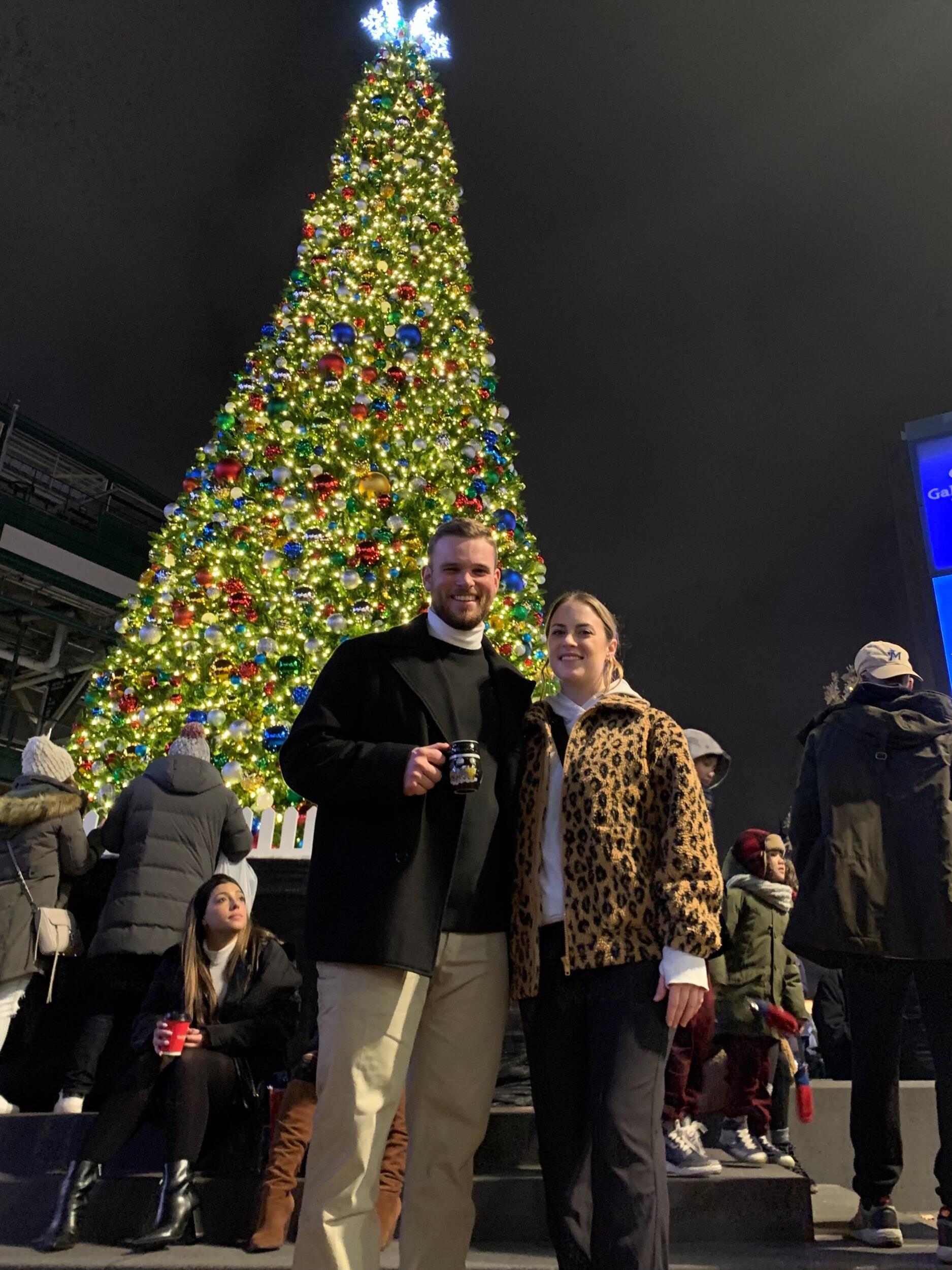 They celebrated their first Christmas with their families in 2022. Of course, they had to visit the Christkindlemart in Chicago to go iceskating. This is when Molly realized that she was infact, not a great ice skater, atleast compared to Joe (who infact grew up with an icerink in his backyard).