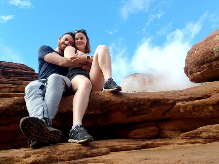 This was our last day on our road trip where we spent time at Zion National Park, definitely both of our favorite parks. This was a last minute hike that we snuck in before heading back home.