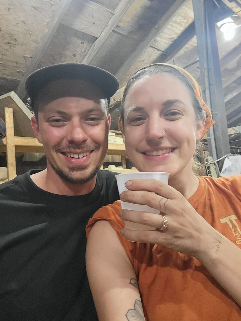 This is the first photo taken of us as fiancés!