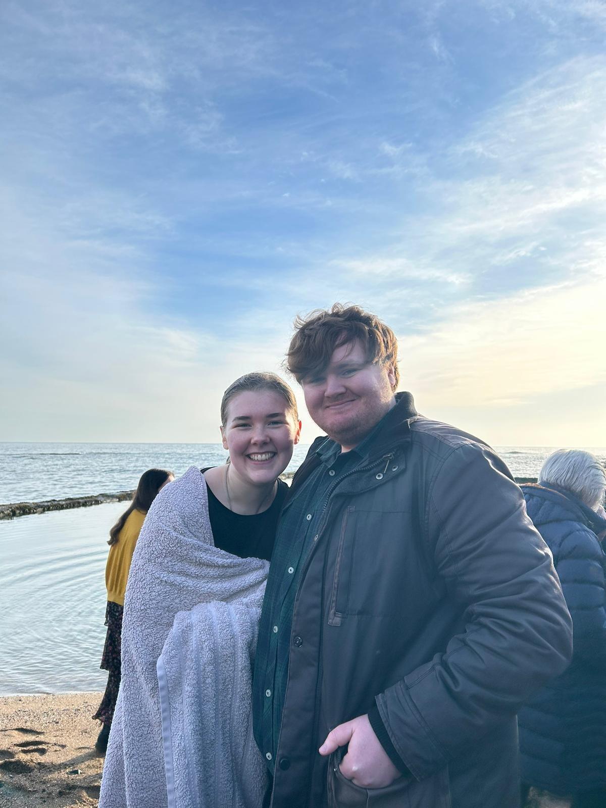The most well-documented day of our relationship. A nice photo of us post-dunk.