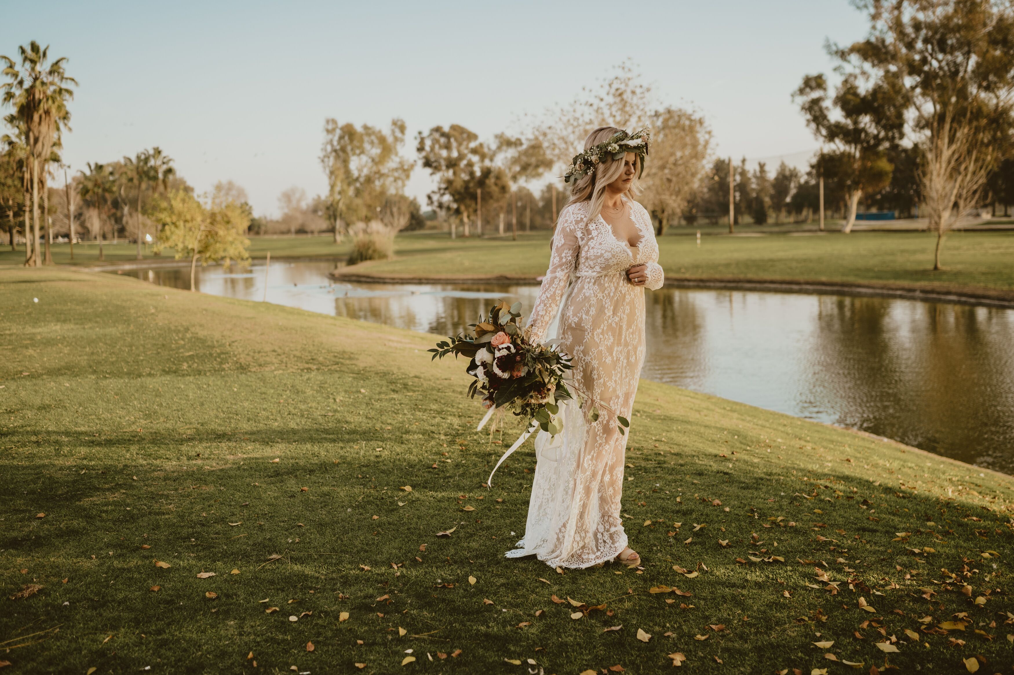 mountain elopement wedding dress