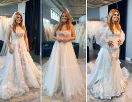 Wedding gowns with different silhouettes