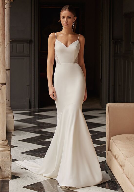 silk fitted wedding dress