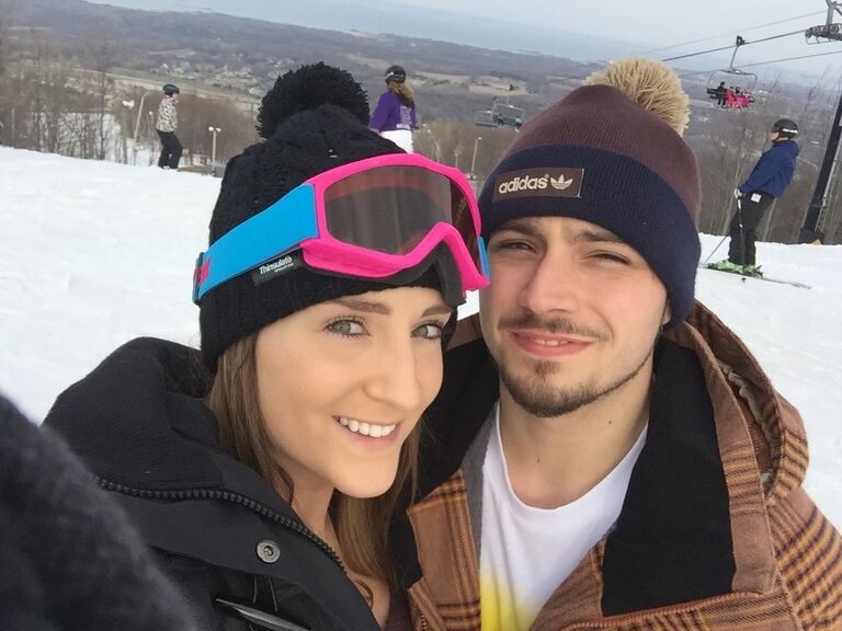 And then I needed to see his athleticism, so we went on our first snowboarding trip to Blue Mountain