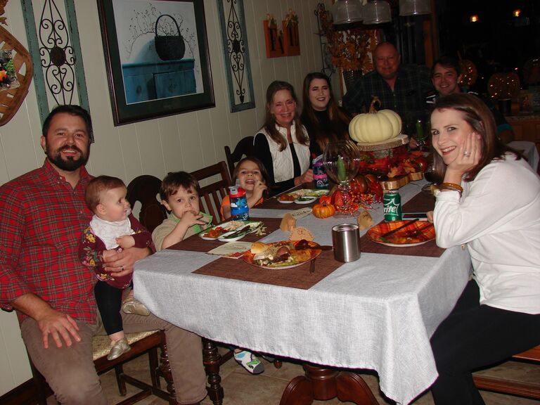 Celebrated our first Thanksgiving and it was Sam's first time visiting Greenwood!