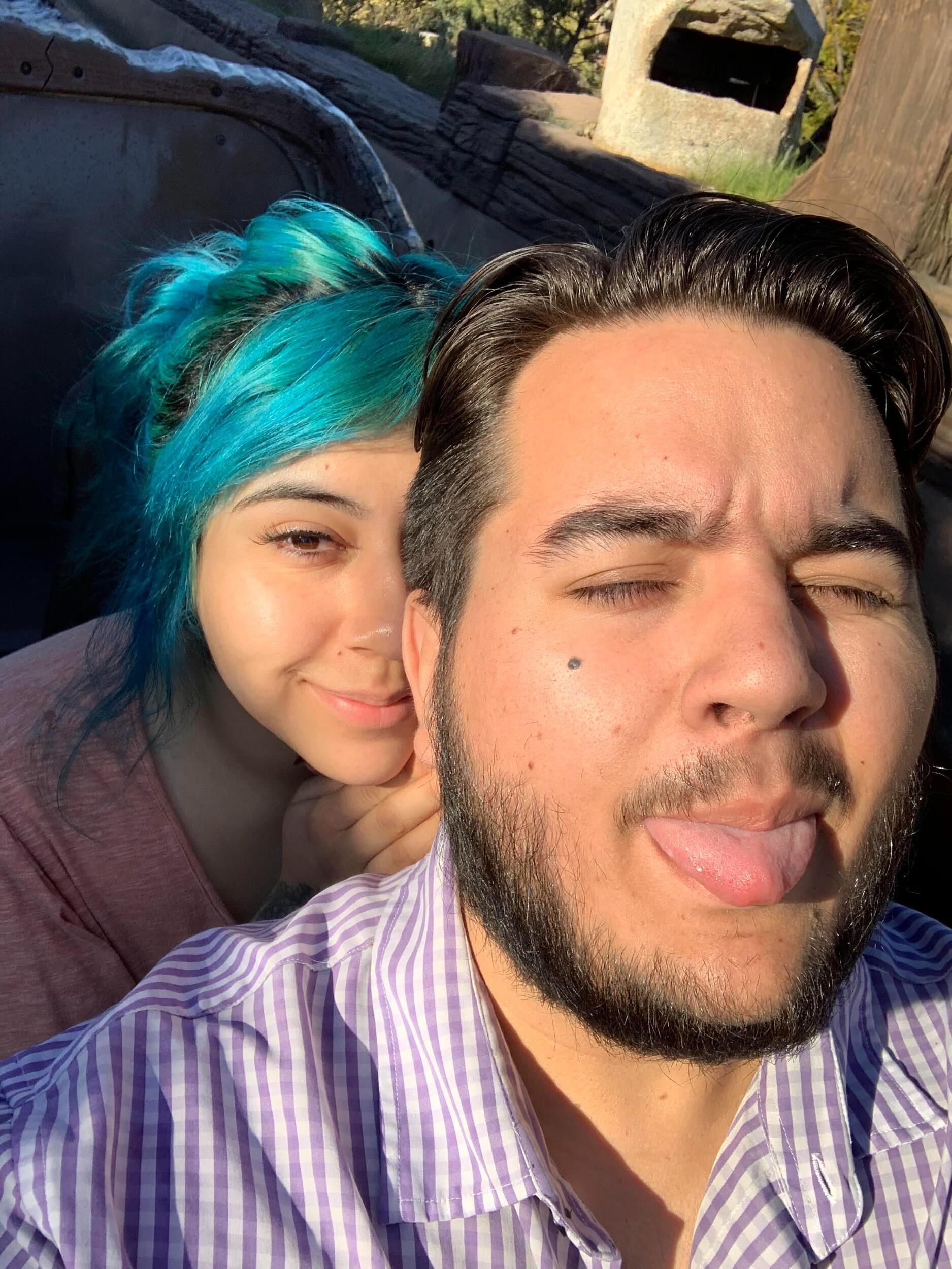 Getting ready for the big drop on Splash Mountain in Disneyland! 