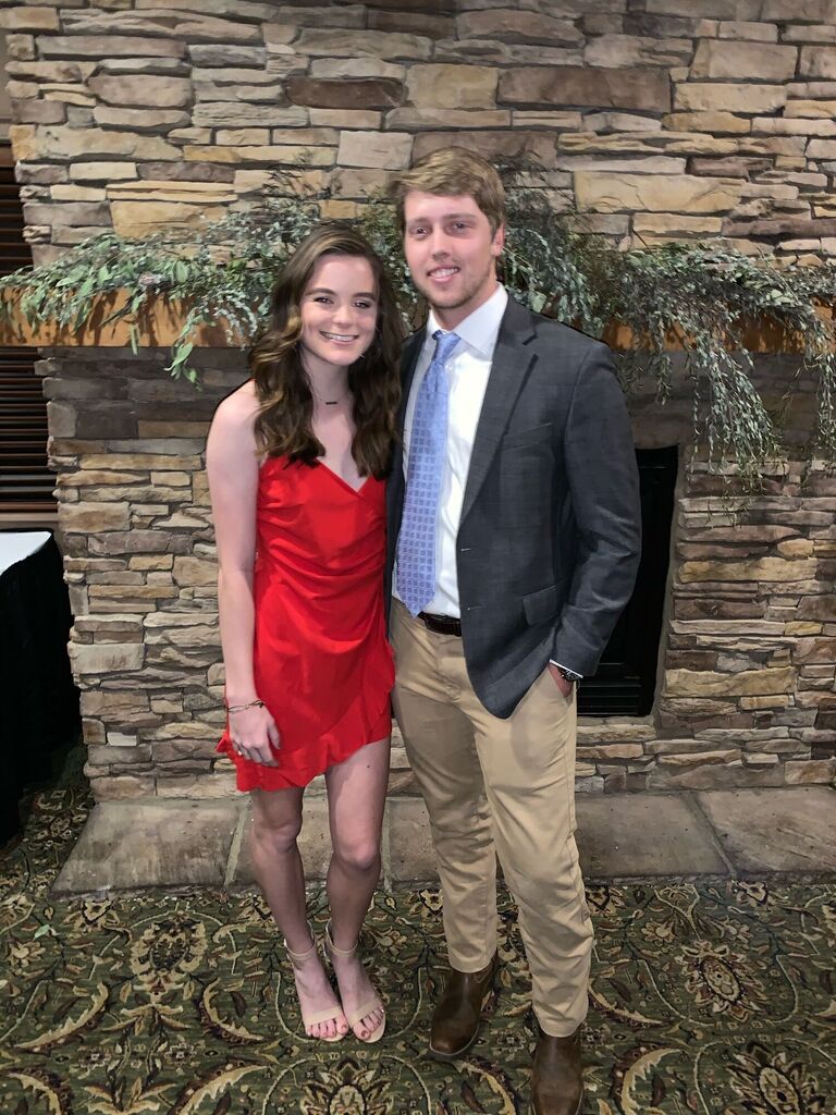 Our first photo together at Justin's fraternity away formal in Asheville, NC!