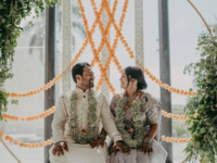 Couple on wedding day planned by One Events Management, New Jersey Indian wedding planner