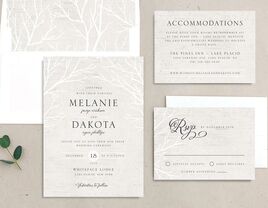 Winter wedding invitation set