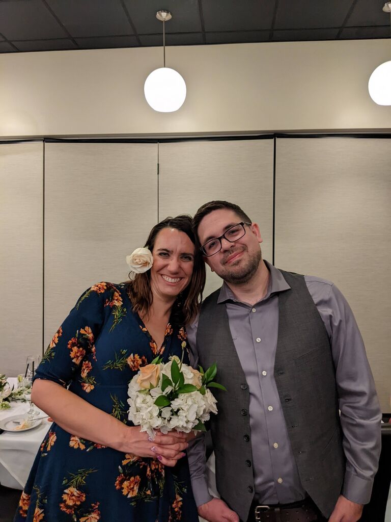 At our friend's wedding