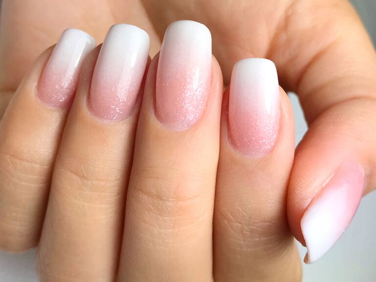 6. Glitter Ombre Wedding Nails - wide 2