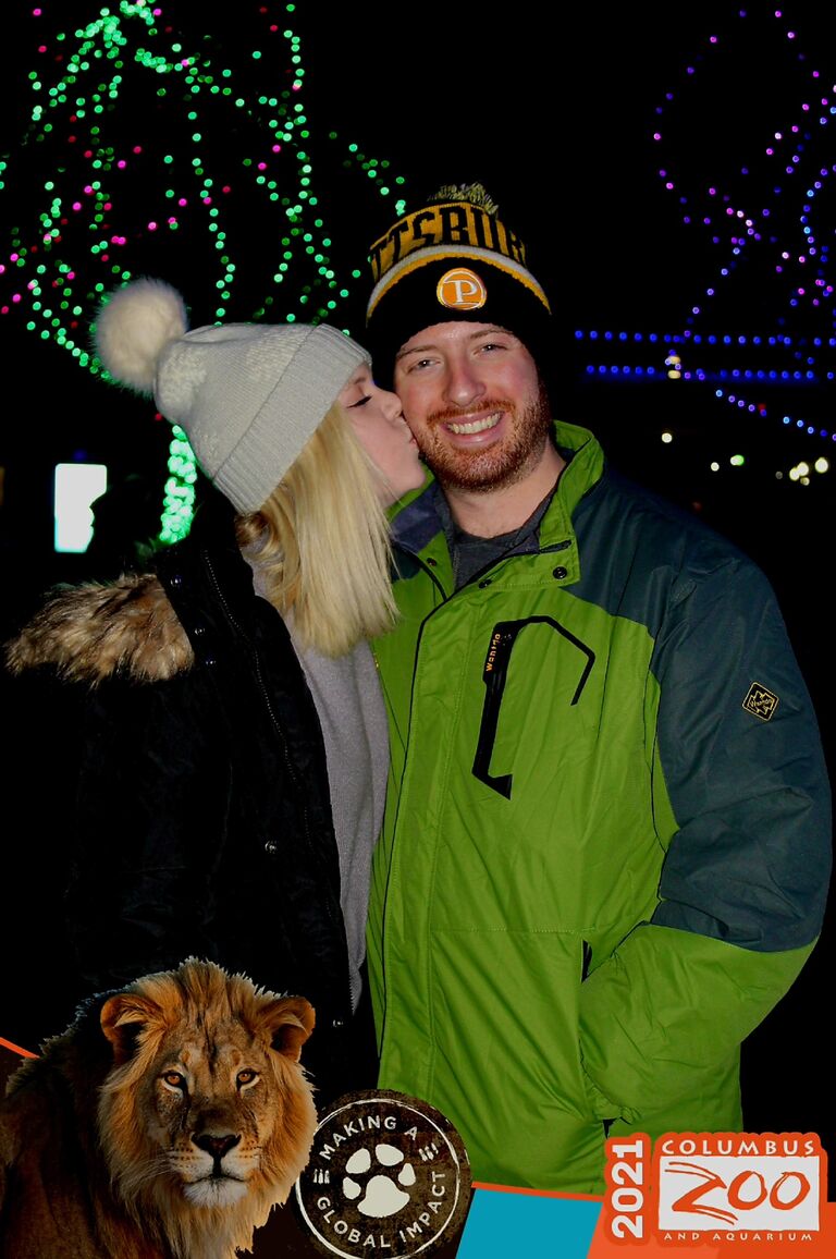 Our first date as an official couple! 💕 (Columbus Zoo Wildlights)