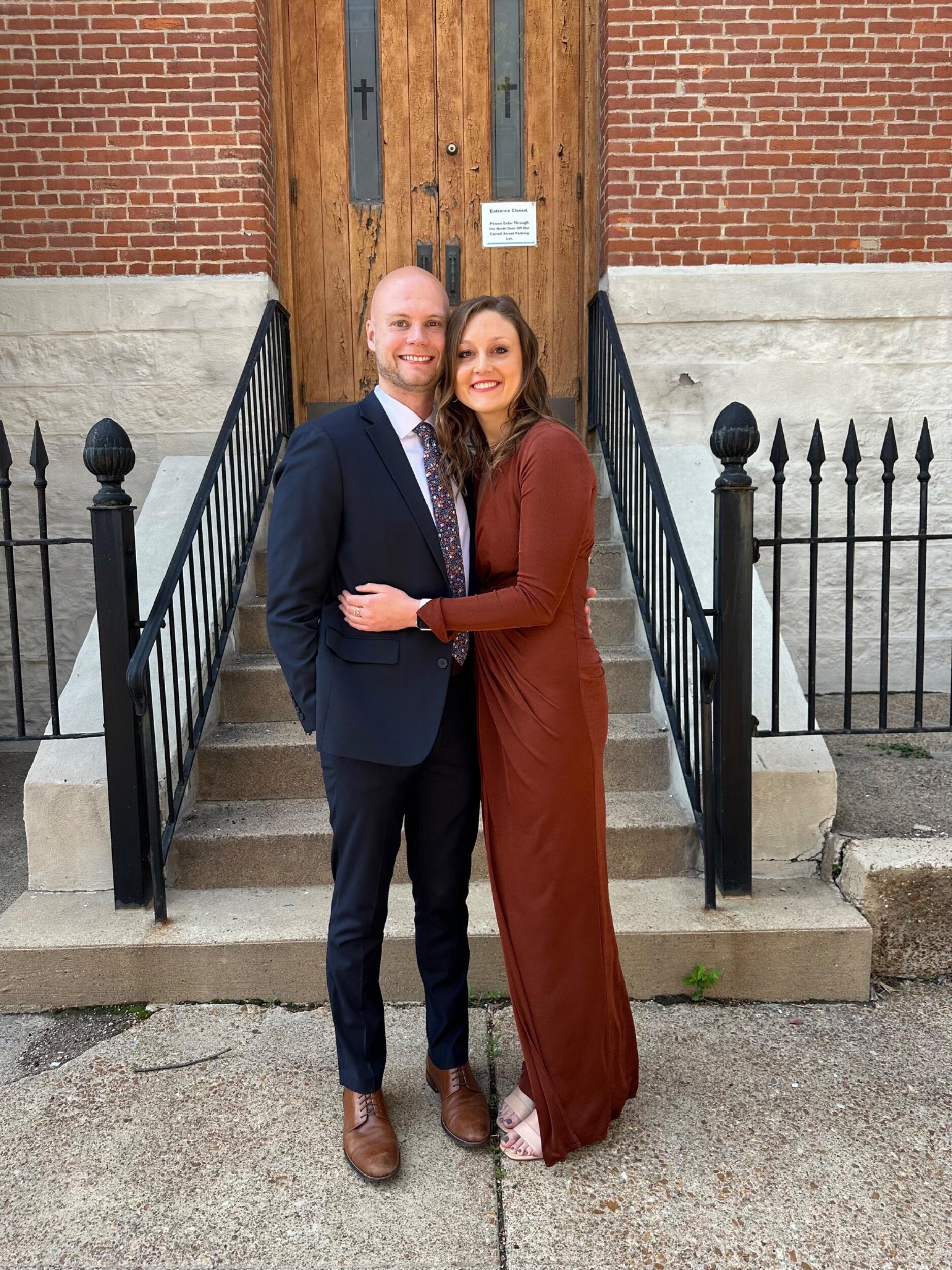 Going to our friends' Tori and Chris' wedding in St. Louis!