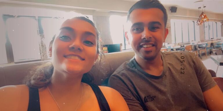 Our first date was at Pitcher & Piano in Nottingham, UK.