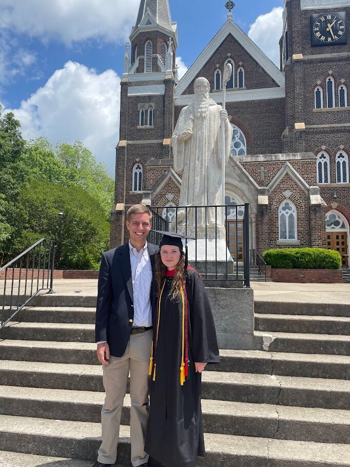 Mary's graduation with a Bachelor's of Science in Biology from Belmont Abbey College in North Carolina.