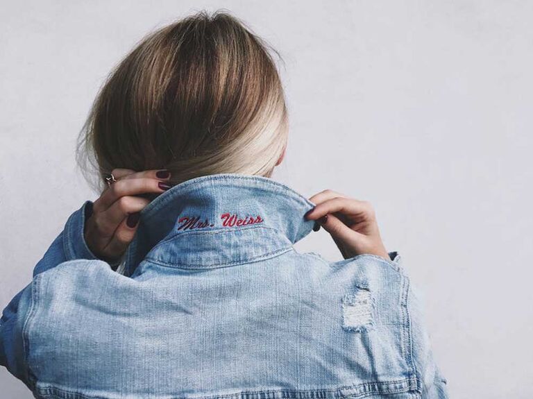 bride denim jacket