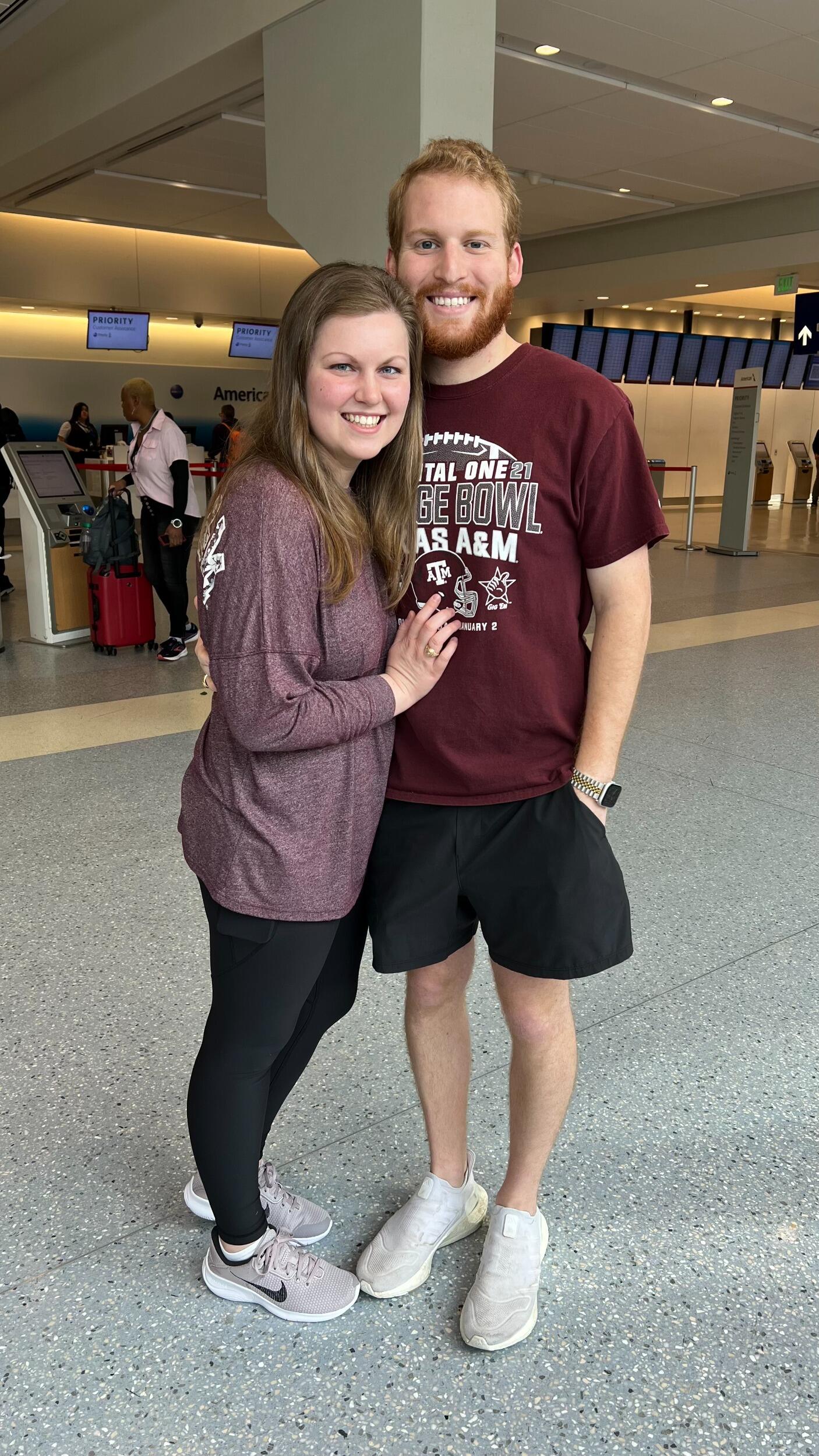 Saying goodbye before Katherine left to study abroad in Germany for four months.