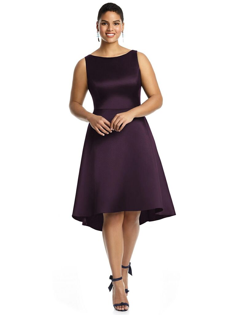 purple bridesmaid dress