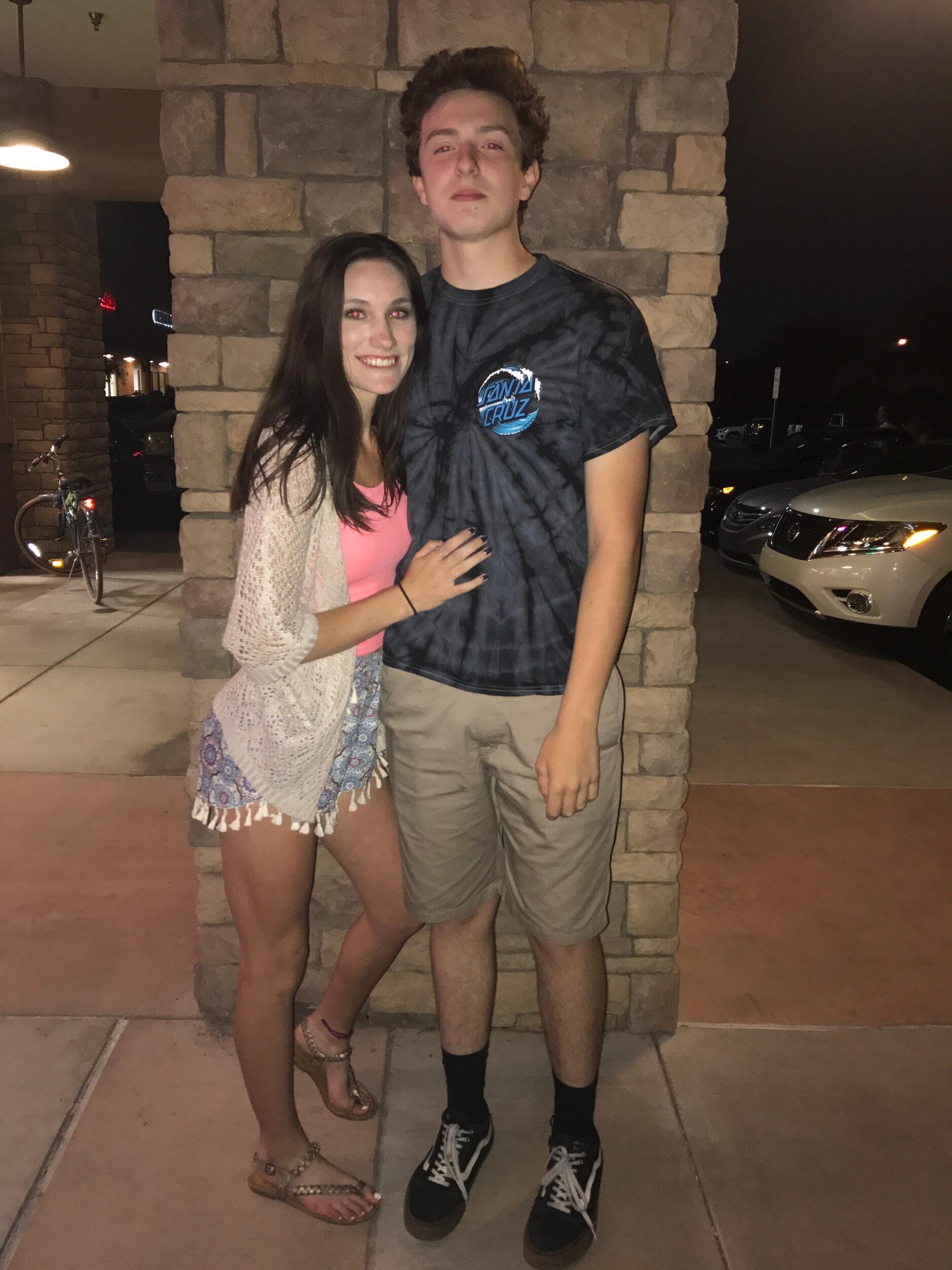 Rachel and Matt met each other at a mutual friends house party in April of 2017, the end of their sophomore year of high school. Almost a week later they started dating on April 25th, 2017, this picture is from one of their first dates! The couple continued their journey together through high school.