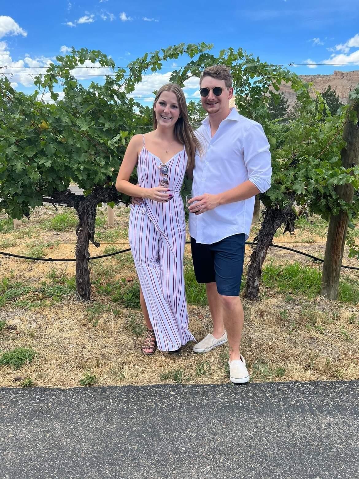 At a winery in Palisade for Hannah's 22nd birthday. 