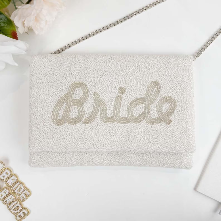 Beaded clutch for bride