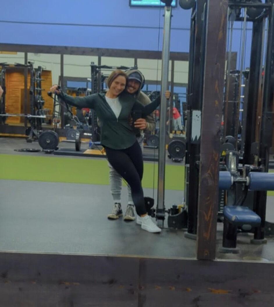 Our first date after talking for over a month from different states! And yes, of course our first date was at the gym! 