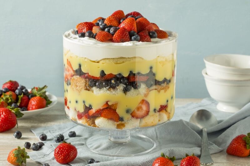 Bridgerton themed party - trifle