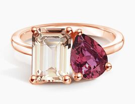 Brilliant Earth Toi Et Moi Morganite and Pink Tourmaline Two Stone Engagement Ring