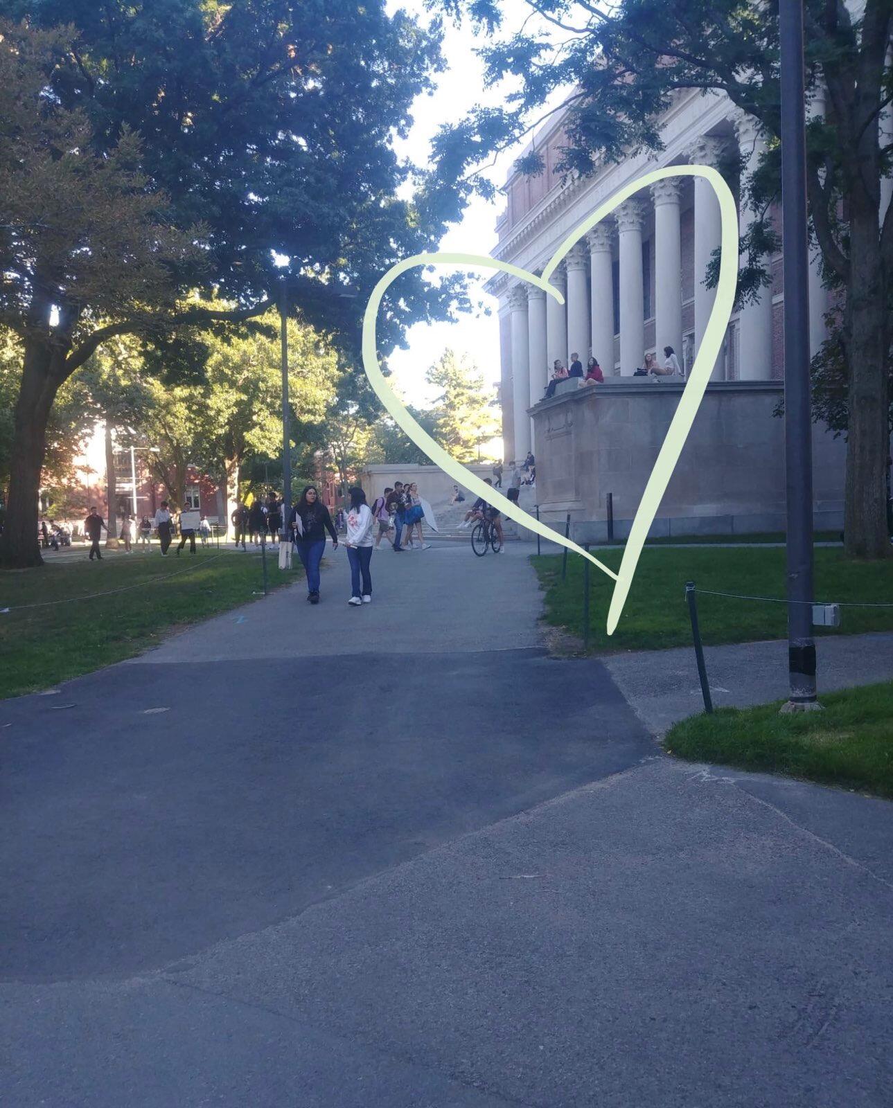 At the Fall 2022 Activities Fair, Victoria and William are back from summer break and are spotted together on Widener steps.

