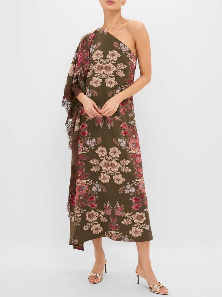 Tuckernuck green floral boho mother-of-the-bride dress
