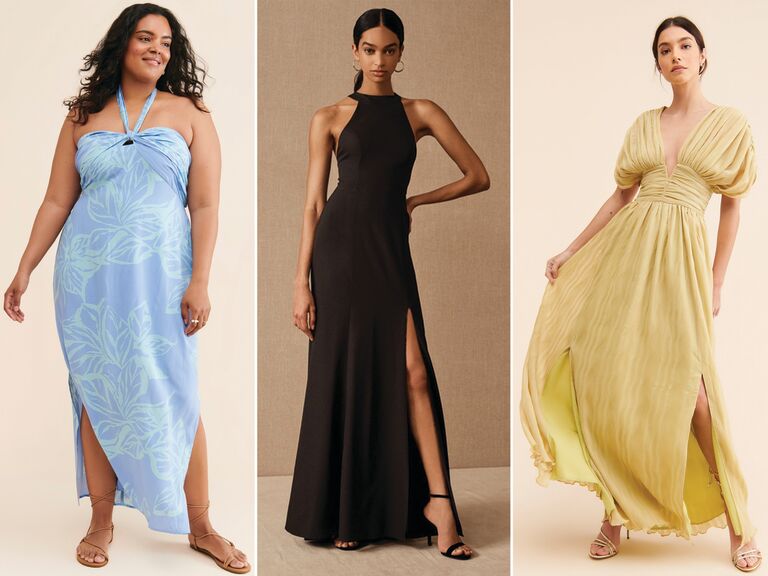 Three wedding guest dresses from Nuuly
