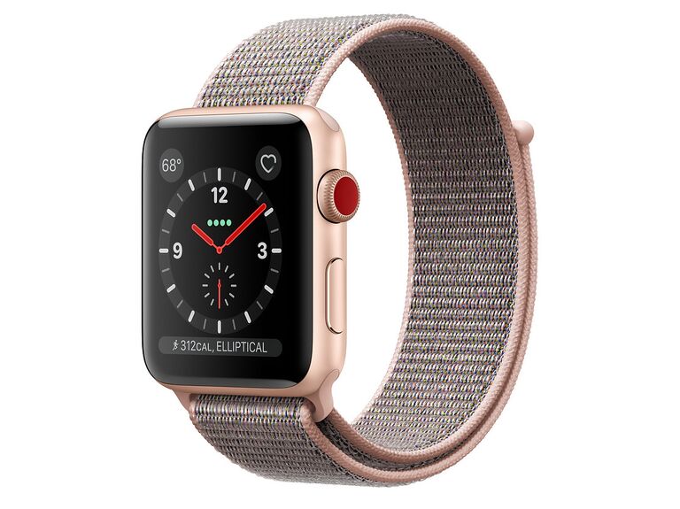 Apple Watch Gold Aluminum Case With Pink Sand Sport Loop