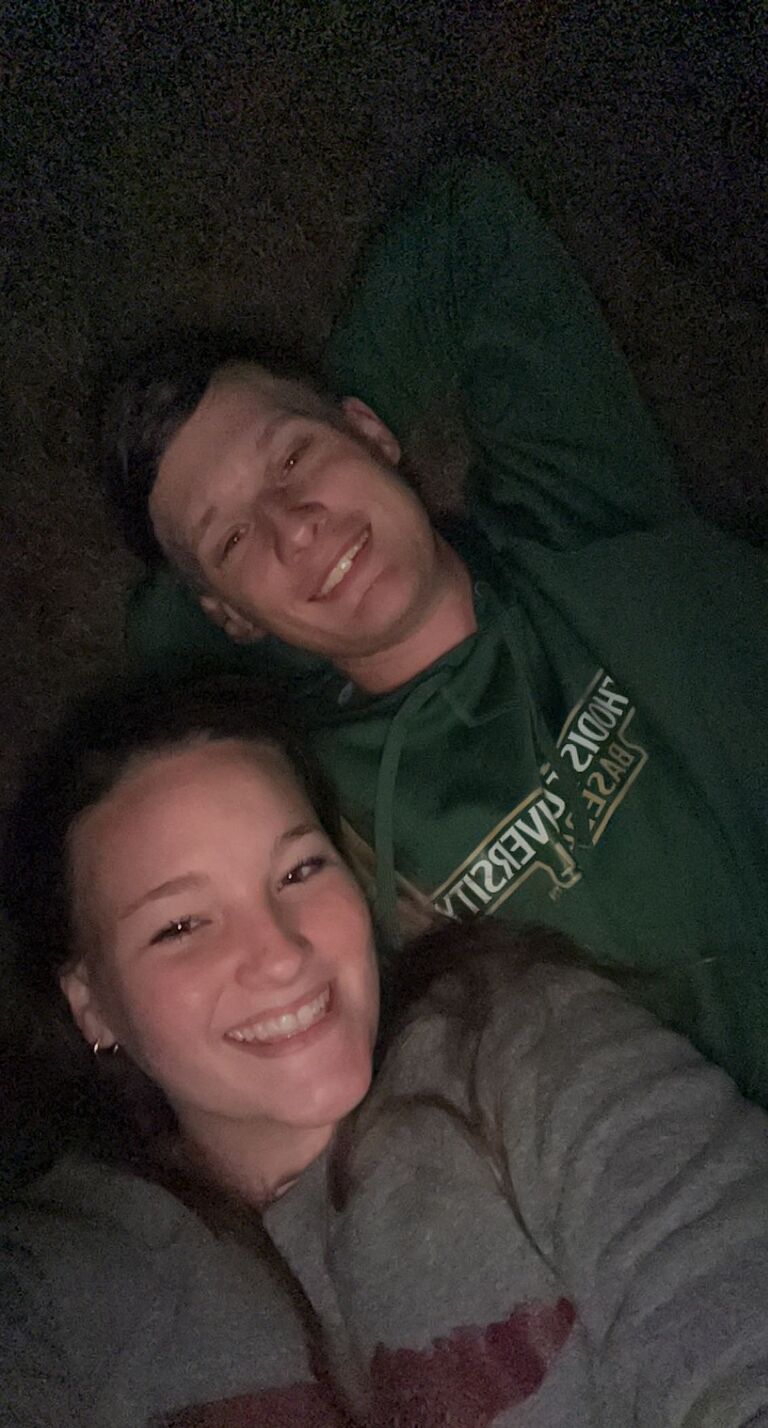Our first photo together! Such babies...
