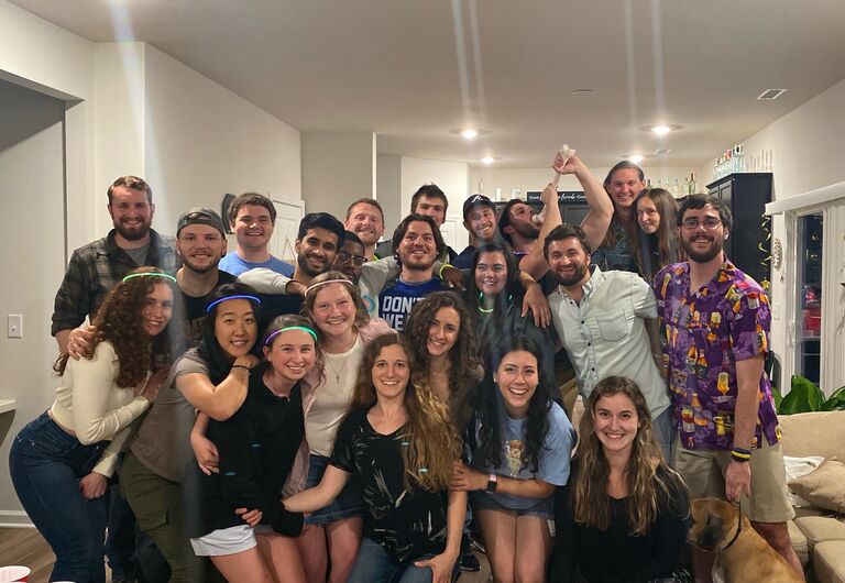 Emily and her roommates house would become a place of many fond memories during end of semester celebrations- the many classmates that become family and helped grow our relationship along the way.