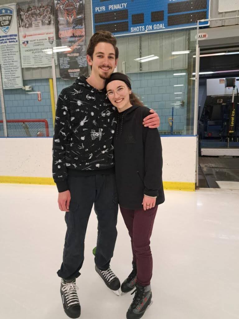 Our first date as a couple -  a full circle moment as this rink was our first adventure as friends. 
