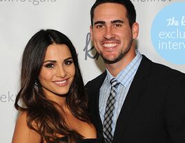 Andi Dorfman and Josh Murray pose at The Knot Gala