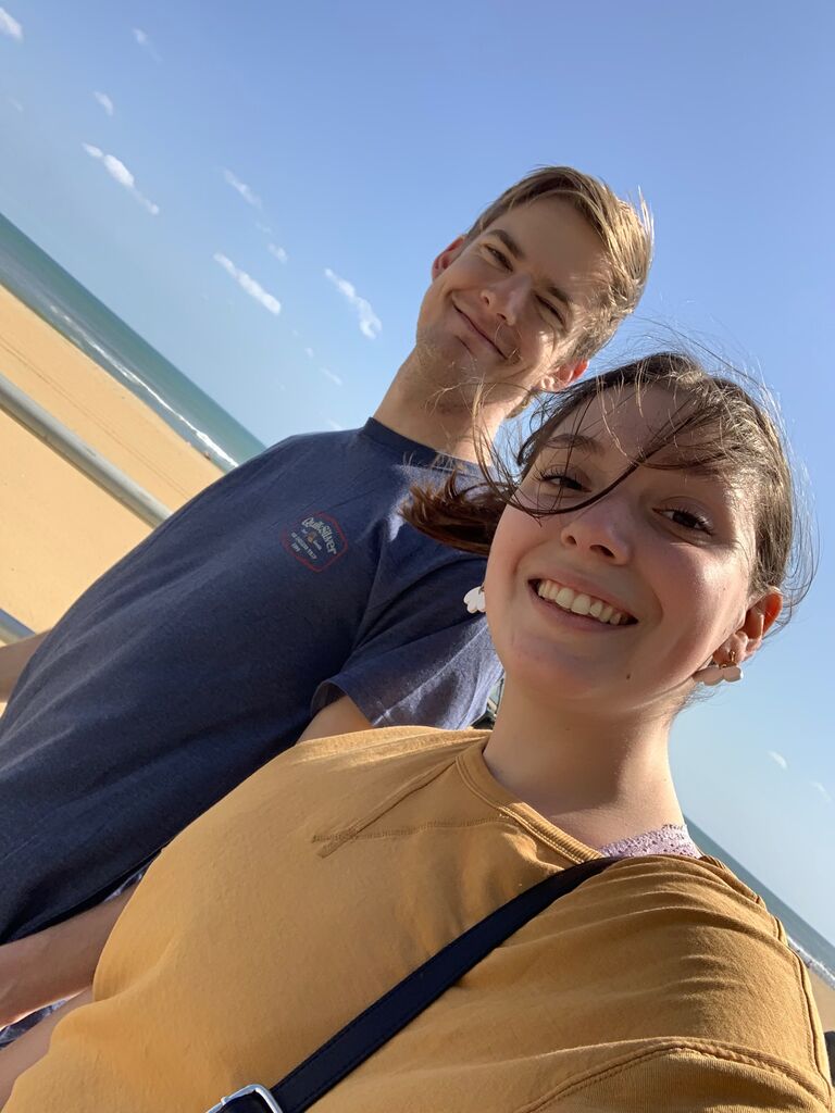 Med school stayed busy, but they made time to go out to Virginia Beach to celebrate Connor's birthday 