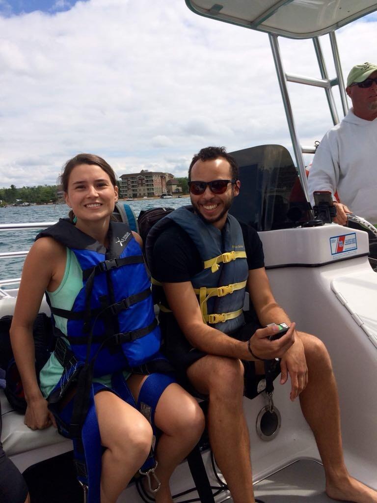 As friends, Alexis and Logan crossed something off their bucket list and went parasailing in Traverse City, Michigan. Logan deems this as their "first unofficial date" (though Alexis was in a relationship at the time). 