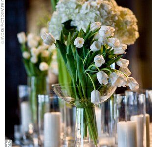 Tall Tulip Centerpieces