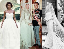 Gabrielle Union wedding dress; Grace Kelly wedding dress; Hailey Bieber wedding dress