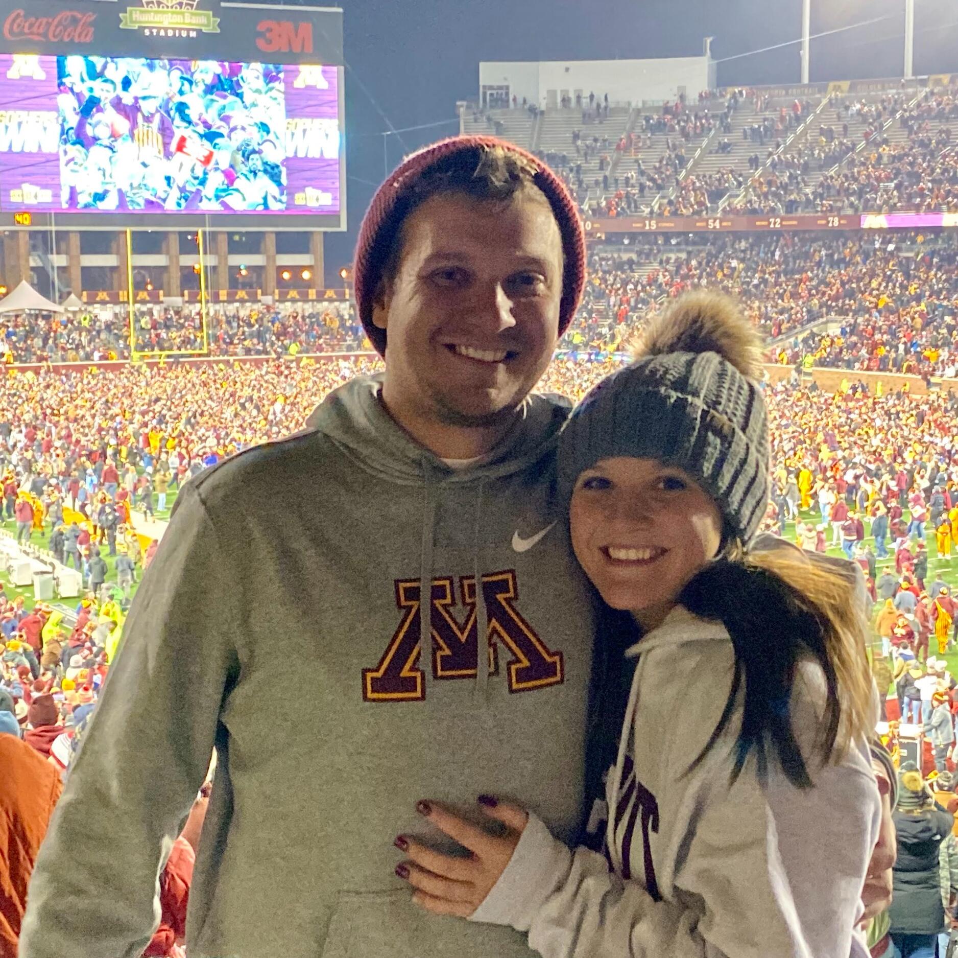 Second Gopher game. Because who takes a picture together on their first date??