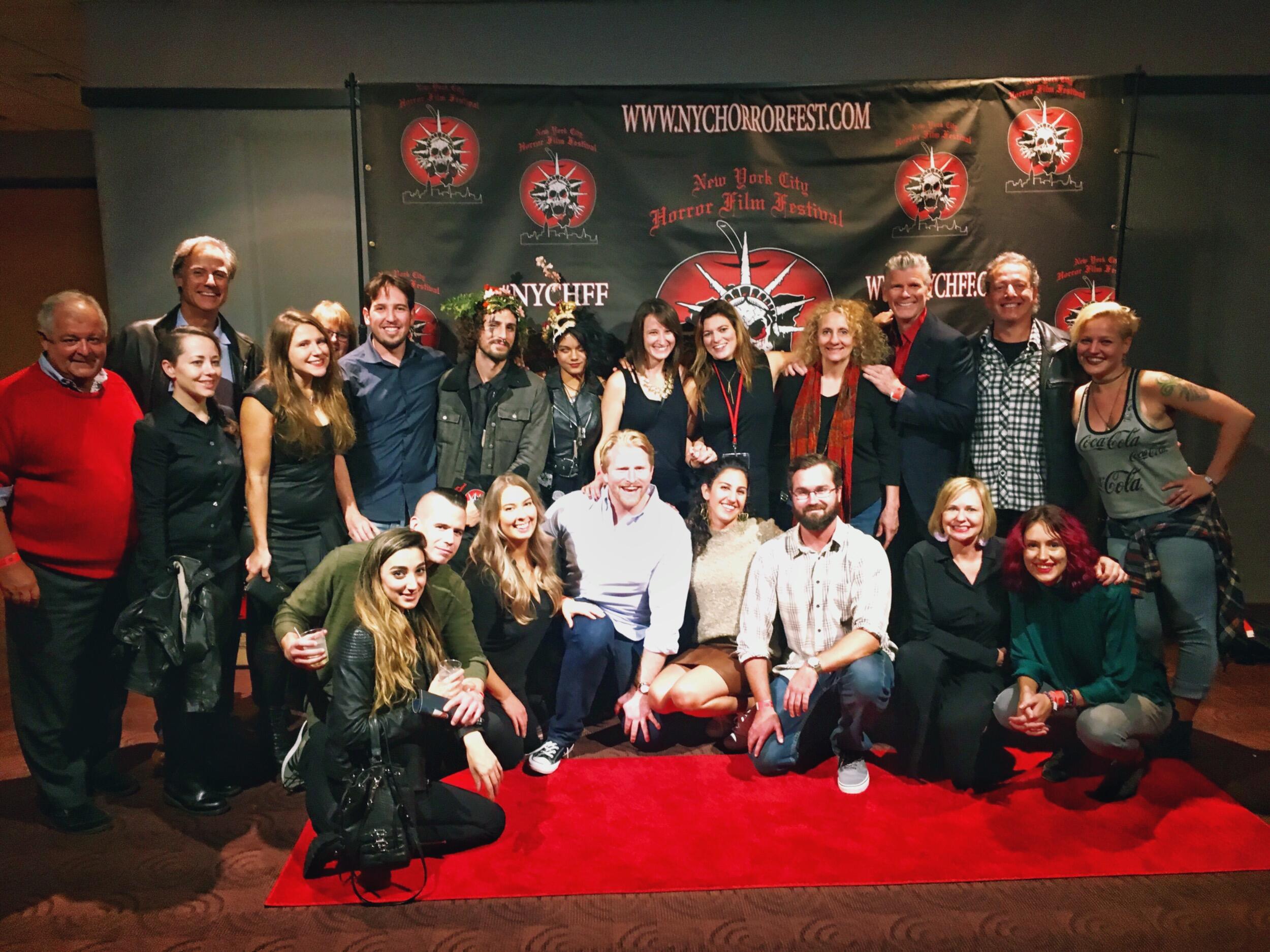 Bry got to meet a plethora of loved ones at NYC Horror fest. Angela and Kyle. Brian, Chris, Daisy, Jonathan, Joan, my cuz Matt, and some film fam! 