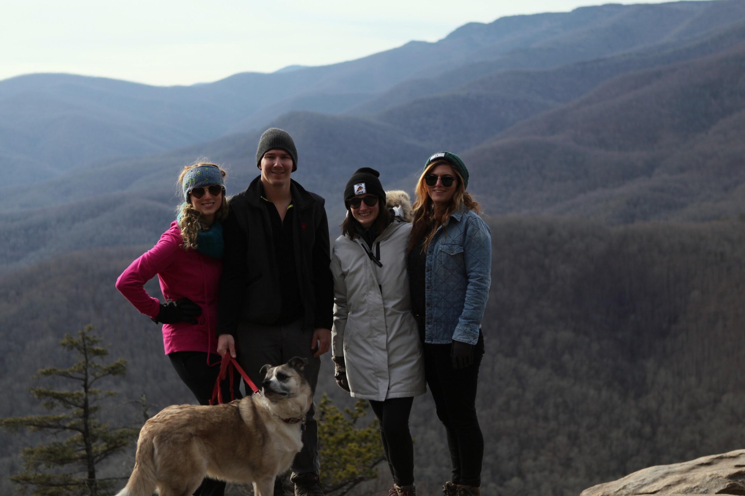 Driving Cross Country together to LA. First stop with Robby and Meredith to celebrate their engagement.