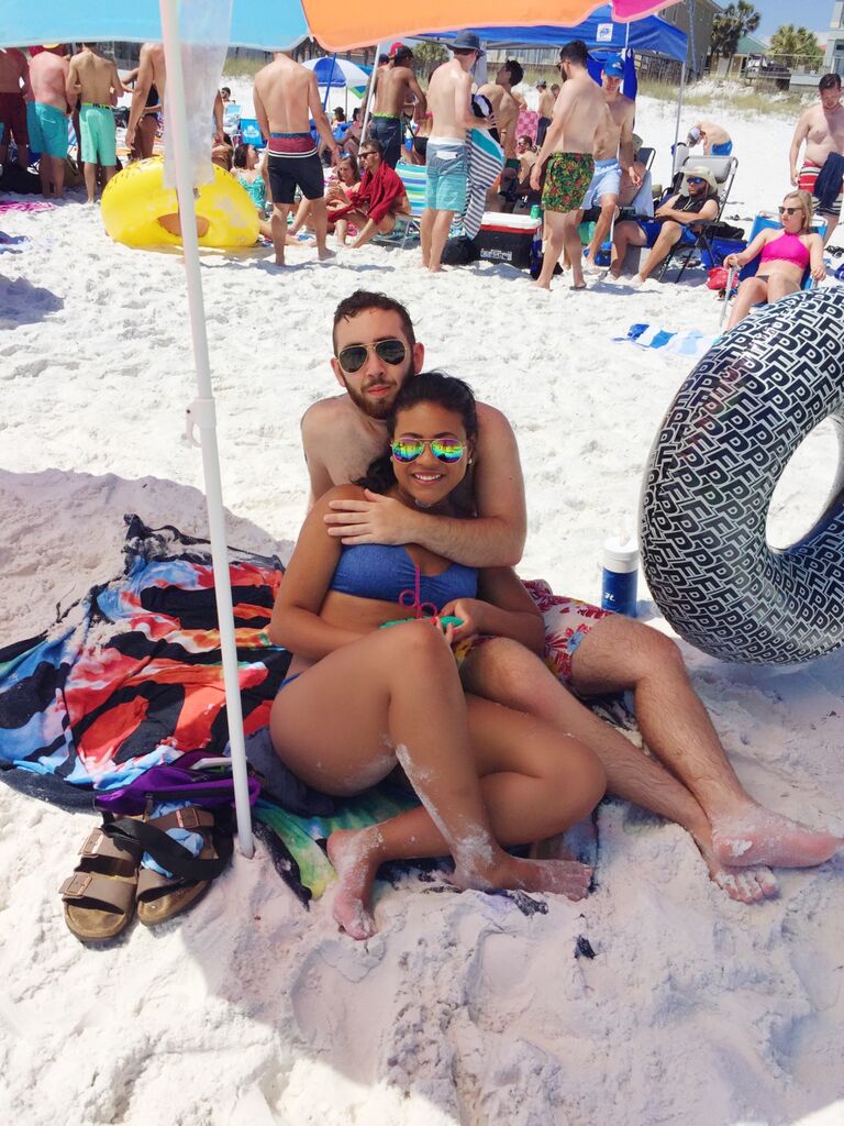 Our first spring break trip together in Destin, FL . Fun Fact: We actually met here the previous year