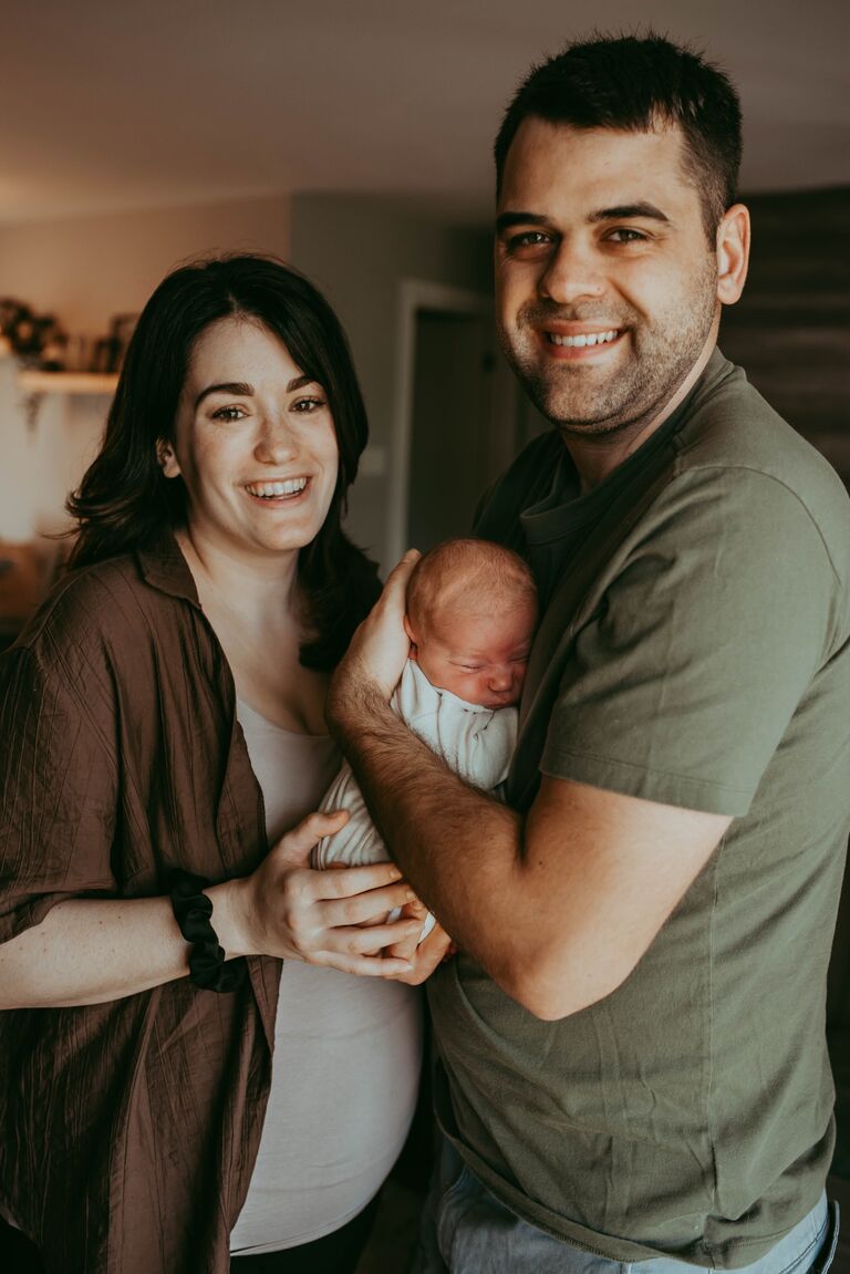 First photo as a family of three.