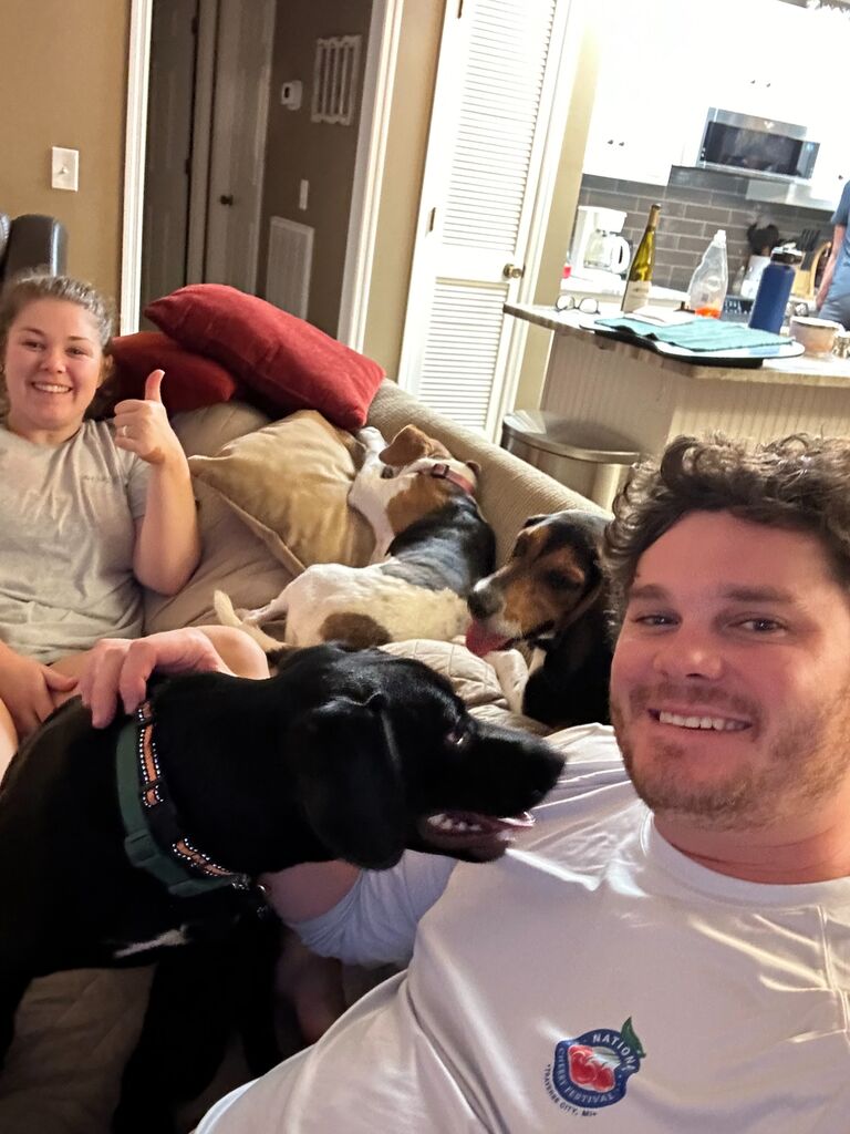 Fully embracing all things fur-parents including sharing the couch