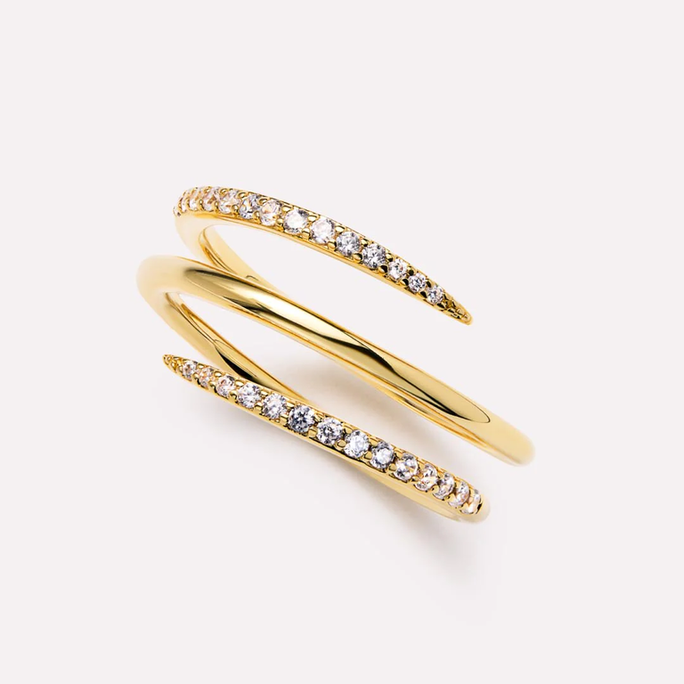 sparkly gold ring