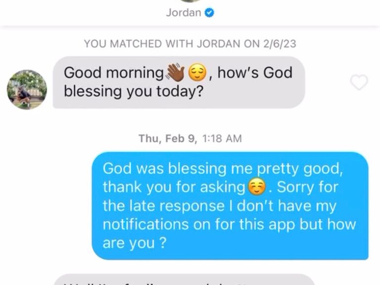 We met through Tinder… yeah we know.